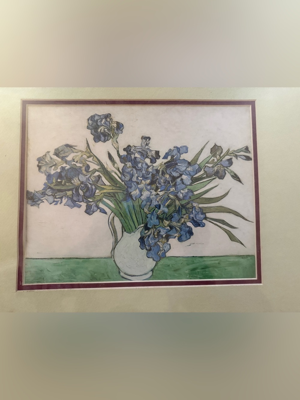 Vincent Van Gogg IRISES PRINT  29” X 36 Museum Of Metropolitan Art